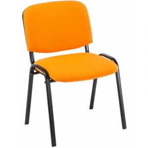 Chaise de visiteur id&eacute;ale pour la salle d'attente empilable en diff&eacute;rentes couleurs tissu colore : Orange