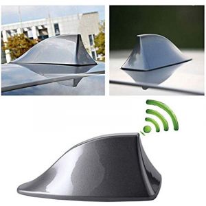Antenne Requin Voiture Universelle en Forme Antenne D'aileron de Requin - Antenne de Voiture avec FM/AM Radio Signal avec Base adh&eacute;sive &eacute;tanche pour