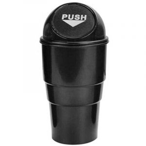 V&eacute;hicule automobile porte-gobelet poubelle petite mini , XU,poubelle voiture poubelle poubelle pour voiture bureau maison (noir) - KZQ