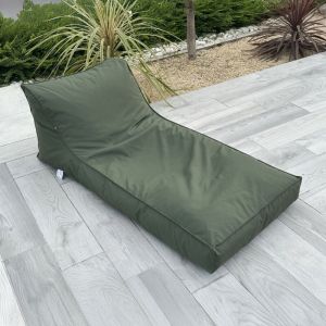 Matelas bain de soleil en microbille Kaki 160x65 cm