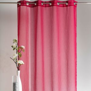 Voilage en Etamine unie Bordeaux 140x250 cm