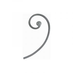 Demi volute à noyau - Hauteur 250mm Largeur 120mm Plat lisse 20x8mm - Fer forgé - à souder Deco Fer Forge