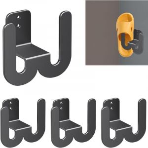 Supports &agrave; Chaussures Muraux,4 pi&egrave;ce Porte Chaussures Mural en M&eacute;ta Organisateur de Chaussures Suspendu, sans Per&ccedil;age Porte-Chaussures Mural pour