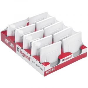 [JAMAIS UTILIS&Eacute;] Lot de 10 interrupteurs va et vients 10A complet - Neptune - Blanc - Legrand