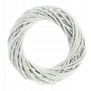 Kadax - Couronne en Osier Blanc 30 cm D&eacute;cor Osier