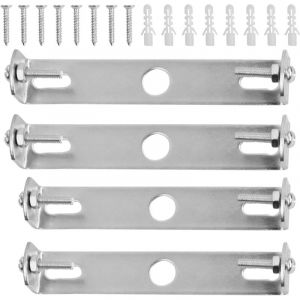 4 Pi&egrave;ces Support de Fixation Plafonnier 105mm/110mm Luminaires Support de Plaque de Plafond Plaques de Lampe de Plafond pour Plafonnier de Bureau &agrave;