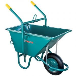Altrad &ndash; Chariot de chantier chinois 1 roue &ndash; Charge maximale 300kg &ndash; Volume 115L &ndash; Pour terrains accident&eacute;s &ndash; Structure en acier renforc&eacute;
