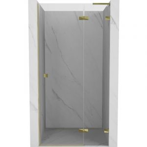 Mexen - Lunar l porte de douche pivotante droite 110 cm, transparent, dor&eacute; - 834L-110-000-50-00-P
