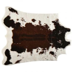 Tapis à motif vache et tigre, tapis à motifs animaux, tapis de sol complet, tapis à poils courts, tapis peluche à poils courts, 110 x 85 cm