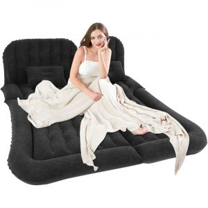 Matelas Gonflable 2 en 1 pour Voiture, Matelas de Voyage Gonflable Multifonction avec Flocage et matériau pvc de qualité supérieure, Matelas