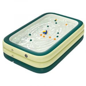 AIPERQ Piscine Gonflable familiale pour Enfants et Adultes - Piscine de Jardin familiale - 1.5m - Trous de drainage