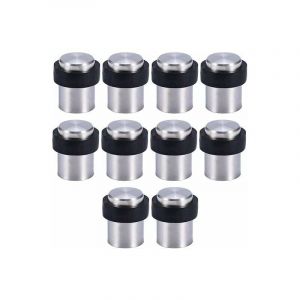10pcs Arrêt de porte Arrêt de porte 304 acier inoxydable 4.6CM porte sans poinçon arrière anti-collision en caoutchouc porte de chambre porte en