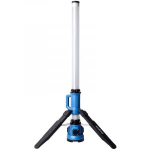 Colonne de projecteurs à LED Colonne lumineuse Projecteur de travail AKKU Alu Jaune Hybride IP54 H 100 cm