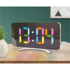 Reveil Numerique Led Miroir Rgb