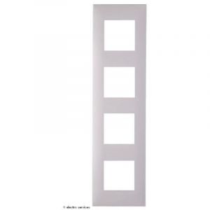 Plaque 4 postes Espace Evolution Arnould Finition: Blanc