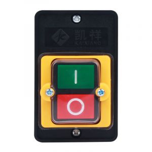 Interrupteur &agrave; bouton-poussoir AC220V/380V 10A monophas&eacute;/triphas&eacute; interrupteur &agrave; bouton-poussoir de contr&ocirc;le de puissance &eacute;tanche avec bo&icirc;tier bouton