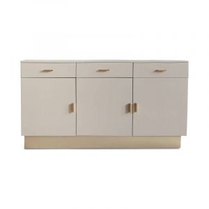 Buffet 3 Tiroirs & 3 Portes 'Tazea' 150cm Taupe
