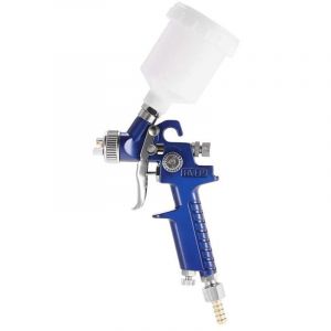 Pistolet pulvérisateur pour Peinture HVLP 1,0 mm Pistolet pulvérisateur 120 ML Pistolet à Peinture avec réservoir Airbrush Kit aérographe