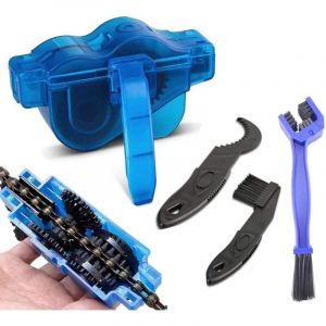 Nettoyeur de Cha&icirc;ne De V&eacute;lo Nettoyage Cha&icirc;ne V&eacute;lo Outils d&39entretien Nettoyeur de p&eacute;trole Bike Chain Cleaner pour Tous Les Types de V&eacute;los et VTT