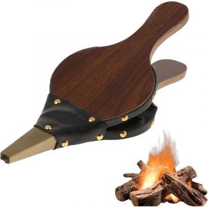 Souffleur &agrave; bois, soufflet de chemin&eacute;e manuel, soufflet &agrave; manivelle pour cuisson, accessoires pour barbecue, camping 39 x 17 cm