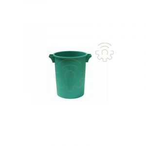 Poubelle en pvc de 100 litres 53x66h cm empilable sans couvercle vert