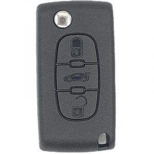 Coque de Cl&eacute; 3 Boutons &Eacute;tui Cl&eacute; Compatible avec Citroen Peugeot 2Pi&egrave;ces &Eacute;tui Cl&eacute; Coque de Protection Pliable Compatibilit&eacute; pour Peugeot Citroen avec