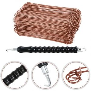 ALOVZE lieur automatique professionnel pour ligaturer armature metallique Fil Pour Barres D'armature Twister Crochet 1.0 x 140mm (1000 pcs)