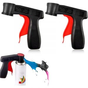 Lot de 2 accessoires pour machine &agrave; peinture - Poign&eacute;e pour pistolet &agrave; peinture - Porte-bouteille - Porte-bombe - Support de poign&eacute;e