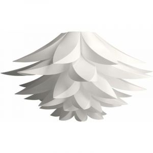 BEBUSINGOTO Lampe puzzle design lotus - -Abat-jour luminaire montage DIY - Lumi&egrave;re d&eacute;coration fleurs salon chambre - Suspsion ou lampadaire - blanc