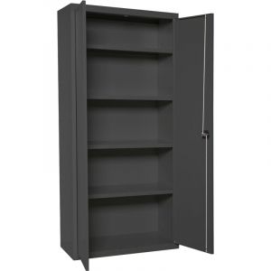 Armoire Métallique Balai 1800x600x400 mm, 2 Porte, 4 Étagères, Anthracite - Simonlocker - Simonrack