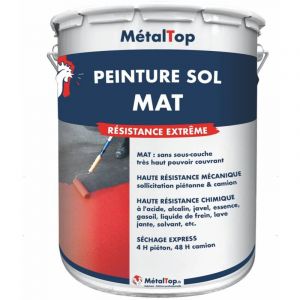 Metaltop - Peinture Sol Mat - Pot 1 l - 1015 - Ivoire - Ton pierre