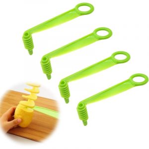 4pcs Coupe-L&eacute;gumes en Spirale Multifonction，Coupe L&eacute;gumes en Spirale Manuel,pour Carottes, Courgettes, Concombres, Pommes, Pommes de Terre