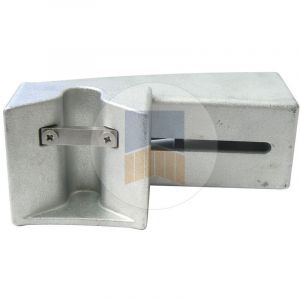 Portac - Boîtier v de réception en applique en Aluminium avec gâche pour serrure de portail coulissant à encastrer Finition: Blanc Ral 9010