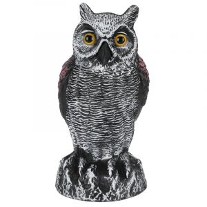 Jeffergarden Faux Simulation Hibou Statue D&eacute;coration Ext&eacute;rieur Jardin Plastique R&eacute;pulsif Chasse Decoy10201
