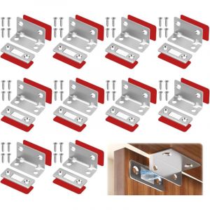 10 Pi&egrave;ces Aimant Porte Placard Autocollant, Ultra Mince Aimant Porte Placard, Aimant Porte, Aimant Pour Porte De Placard, Loquet Magnetique, Pour