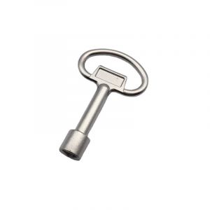 Laoye Cle Triangle Poubelle Clé Poubelle Jaune Triangulaire Clef Triangle à Douille en Métal pour Compteur Gaz Ascenseurs Armoire Electriques Coffret