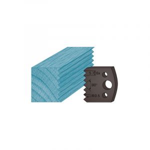 Jeu de 2 contre-fers profil&eacute;s Acier Ht. 38 x 4 mm bouvetage dents de scie 5,7 mm - Dimensions 38 x 4 mm - &Eacute;paisseur 4 mm - Compatible porte-outils de