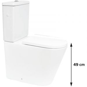 Swiss Aqua Technologies Brevis r&eacute;servoir de chasse d'eau en c&eacute;ramique pour Combi WC SATBRE32 et SATPRO31, blanc (SATBRE32N)