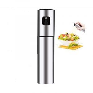 Spray d'huile et de vinaigre avec bouchons en acier inoxydable, flacon pulv&eacute;risateur d'huile d'olive multifonction, injecteur de cuisine avec brosse