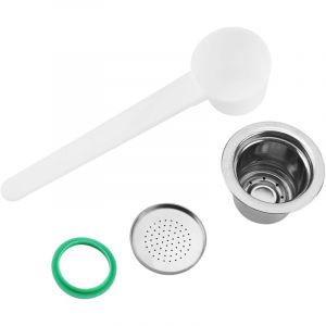 Sjlerst - Jeffergarden Capsule de café réutilisable rechargeable en acier inoxydable compatible avec la machine à café nespresso