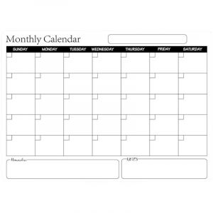 Tableau Magn&eacute;tique Effa&ccedil;able pour Frigo - Calendrier Mensuel et Tableau d'Affichage