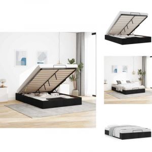 Vidaxl - Cadre de lit ottoman sans matelas noir 140x190 cm tissu - Cadre De Lit Ottoman - Cadres De Lit Ottomans - Cadre De Lit - Cadre De Lit Avec