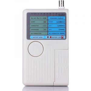 Testeur de câbles réseau 4 en 1 RJ45/RJ11/USB/BNC LAN Cat5 Cat6