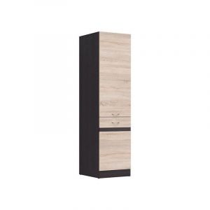 Junona Colonne de cuisine 2 Portes ouverture gauche - l 50 x h 196 x p 46 cm - Chene sonoma