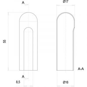 Otlav - Cache en aluminium blanc pour paumelles Bixacta