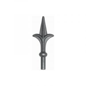 Pointe de lance - H160mm L68mm Ø16mm- Avec tige pour mâchonner dans un tube creux - Fer forgé - à souder Deco Fer Forge
