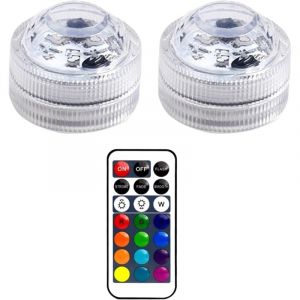 Mini Lumières led Submersible,Lumière led Submersible,Lampes Sous-Marines led avec Télécommande,Lampes Multicolores rgb Submersibles pour