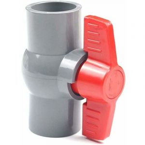 Tuserxln - Vanne à bille en pvc, raccords droits en plastique de robinet à tournant sphérique u-pvc pour le contrle et l'arrêt du débit (φ32mm)