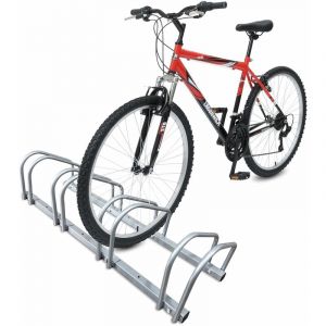 Vounot - Râtelier range vélos - Support pour 4 vélos - Mural ou au sol - Porte-vélo en acier revêtu
