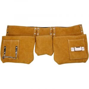 Choyclit - Pochette Ceinture à Outils Utilitaire, Ceinture Porte Outils en Cuir avec Pince à Marteau et Support de Mètre à Ruban pour Électricien